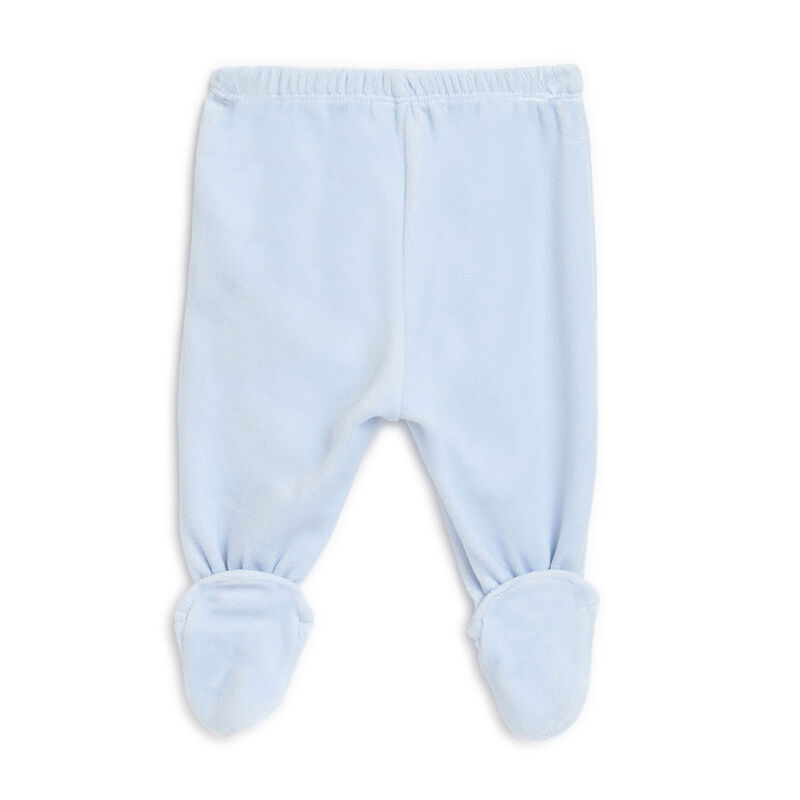 Boys Light Blue Printed Smock with Legging image number 3